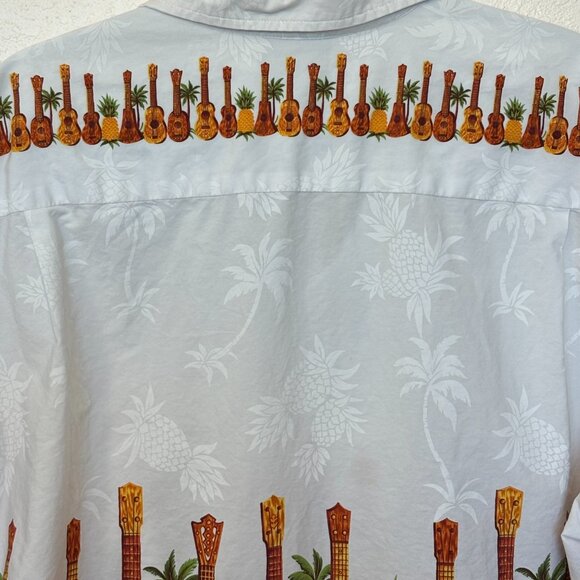 Royal Creations mens Hawaiian shirt SZ 3XL - guitars pineapples palm trees - Picture 6 of 7